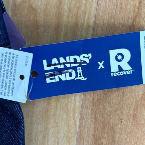 Land's End High Rise Straight Cropped 27" inseam Stretch Straight Jeans 12P - Picture 6 of 13